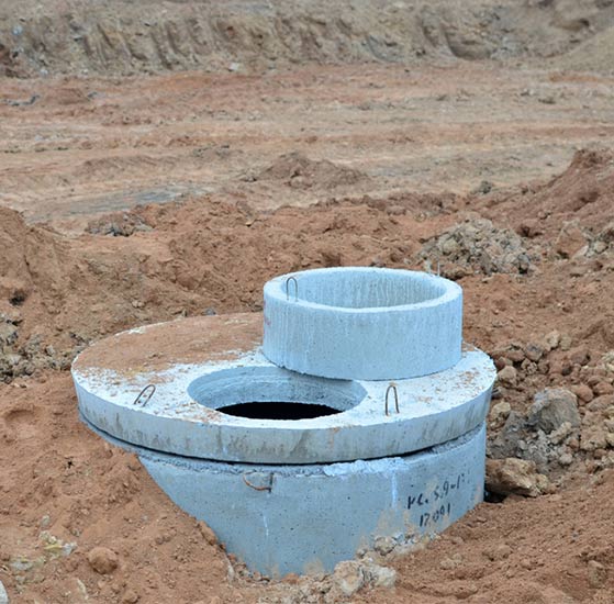 Installation of concrete sewer wells — Precast Concrete Products in Grafton, NSW