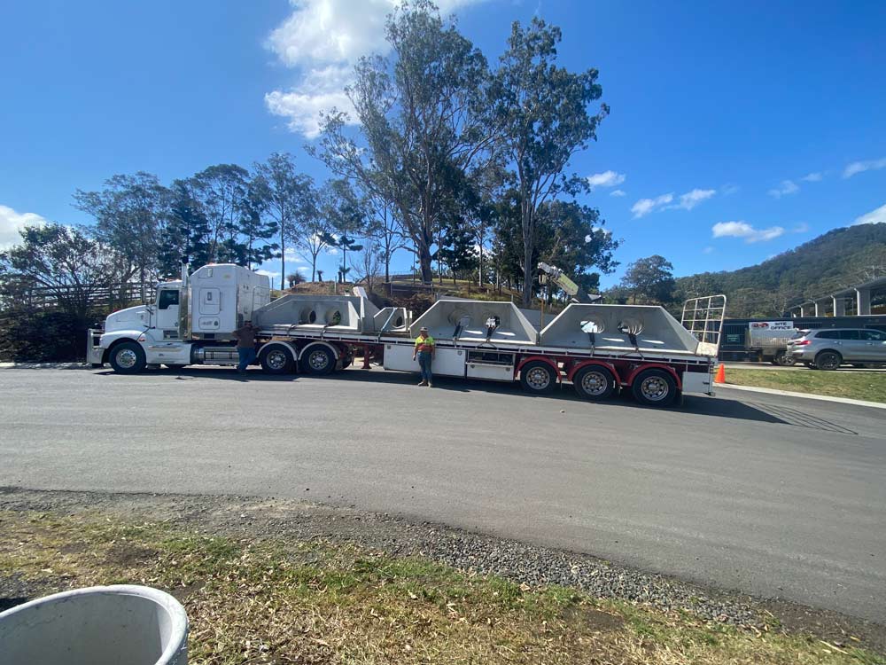 Transporting the Concrete Products — Concrete Products in Kyogle, NSW