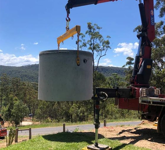 Septic Tank Installation — Precast Concrete Products Near Me in Byron Bay, NSW