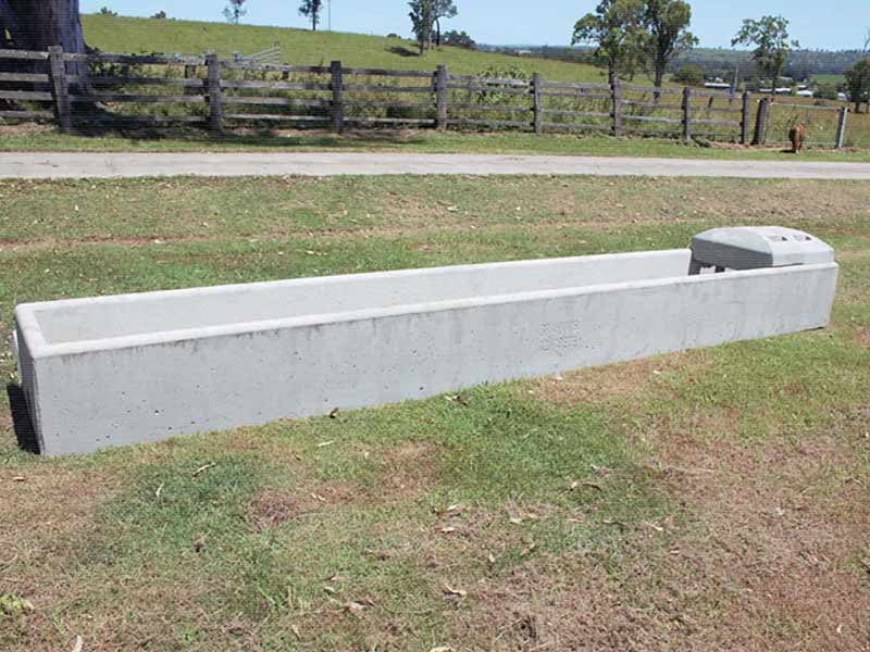 Precast concrete water trough