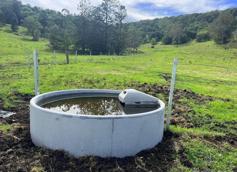 Close-up Of A Concrete Troughs