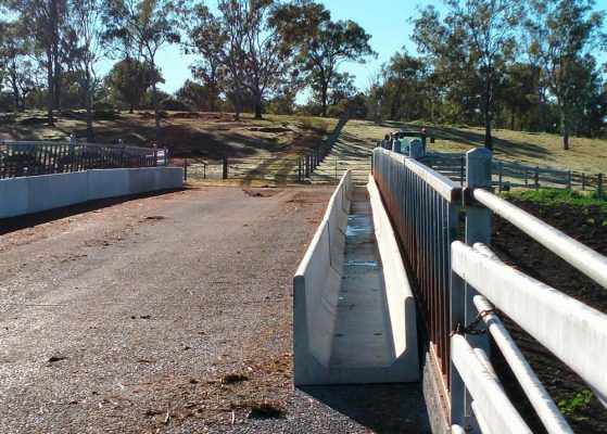 Concrete feed troughs in the road — Feed Troughs in Kyogle, NSW