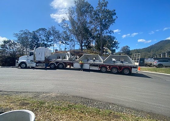 Truck on the Road — Precast Concrete Products in Tweed Heads, NSW